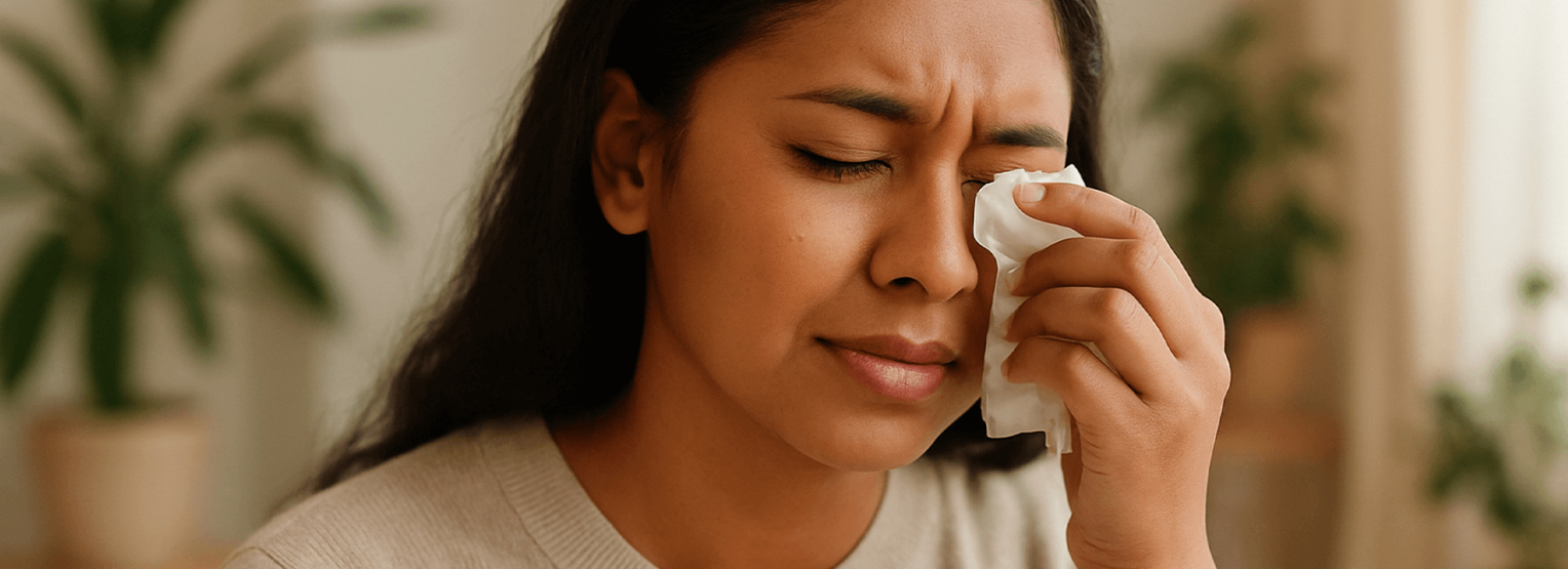 Guía de cuidados oculares para personas con alergias estacionales-----